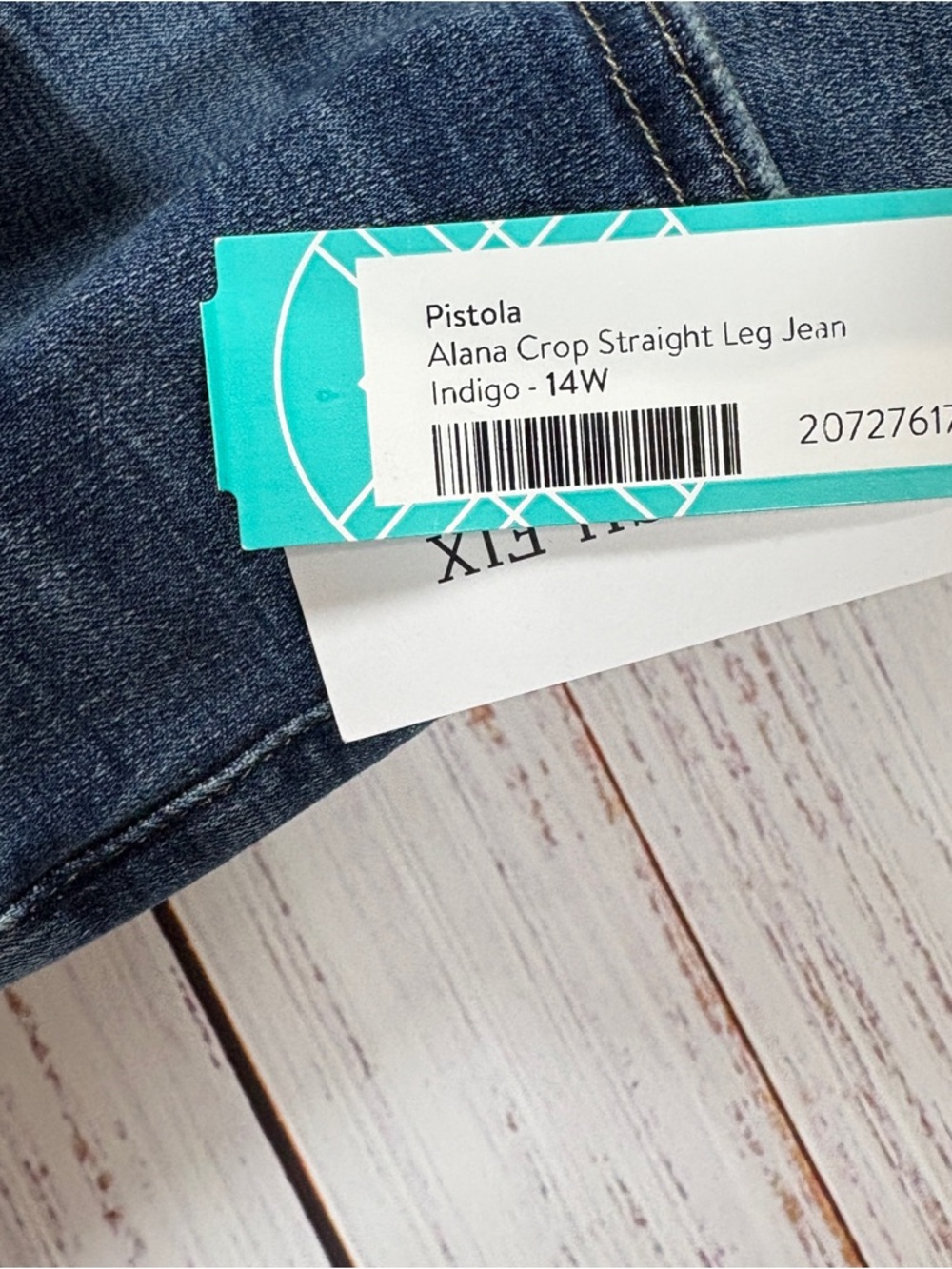 Pistola Alana Blue Crop Straight Leg Jeans - Picture 16 of 16
